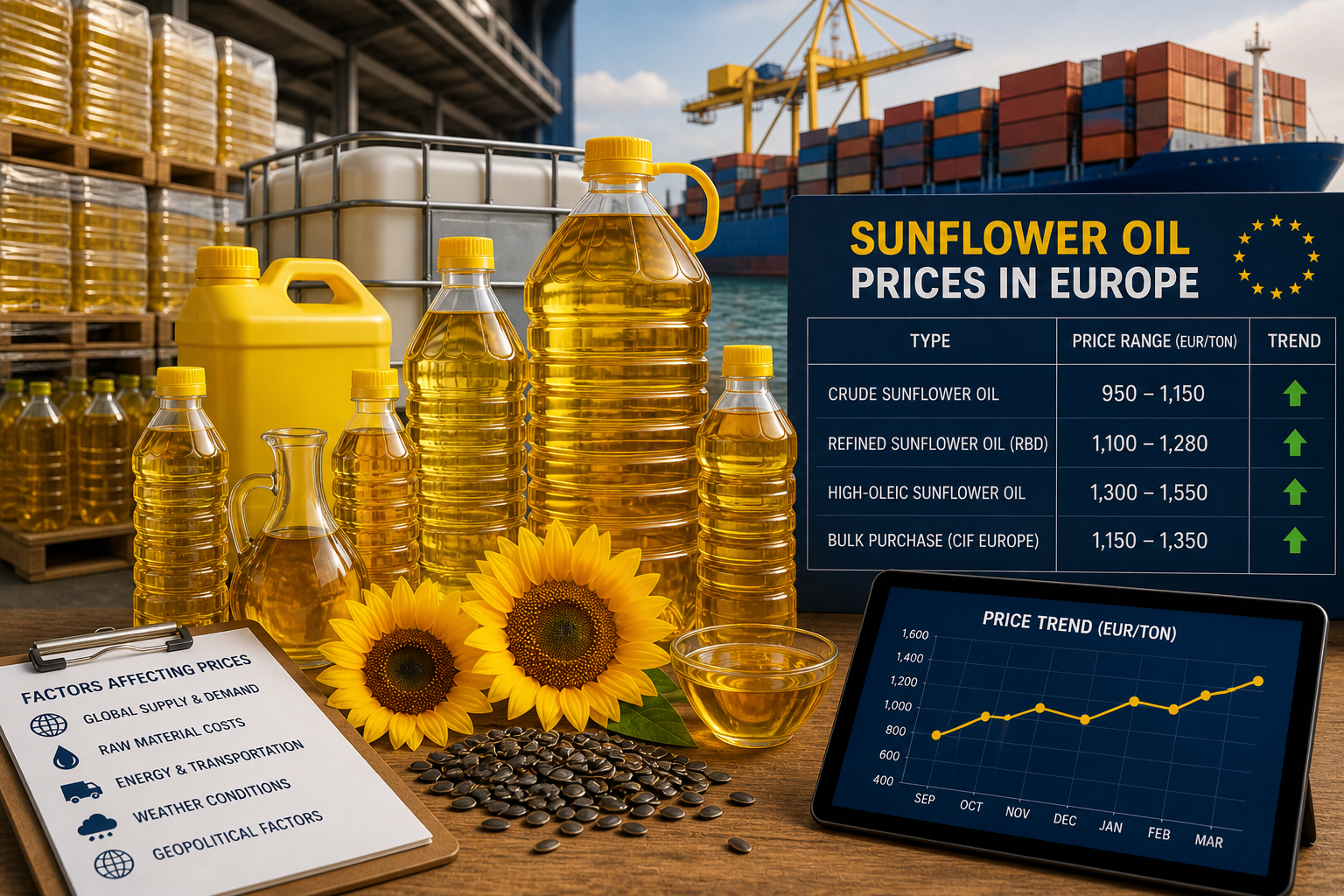 Sunflower Oil Prices in Europe 2026