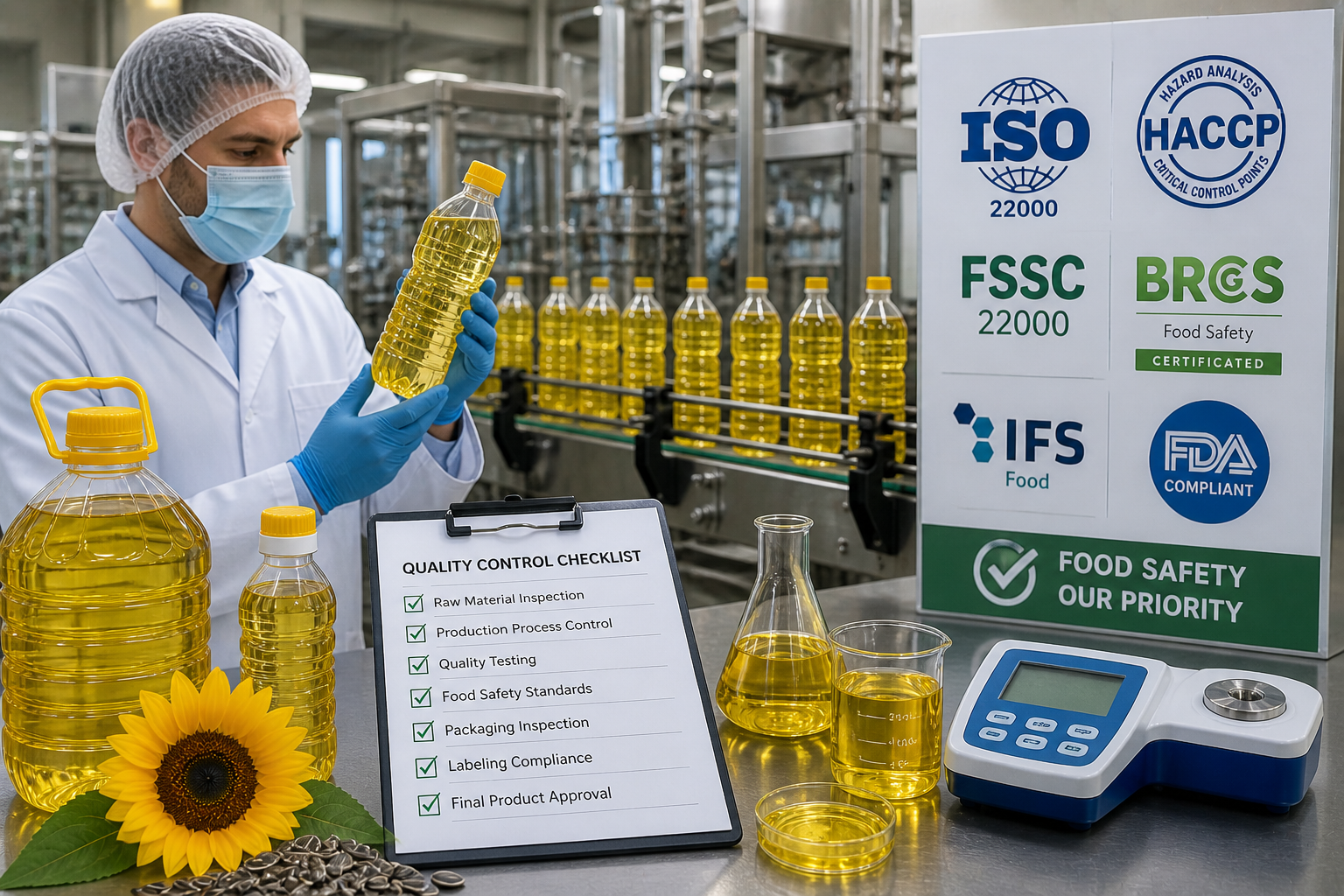 Food Safety Standards for Sunflower Oil Export