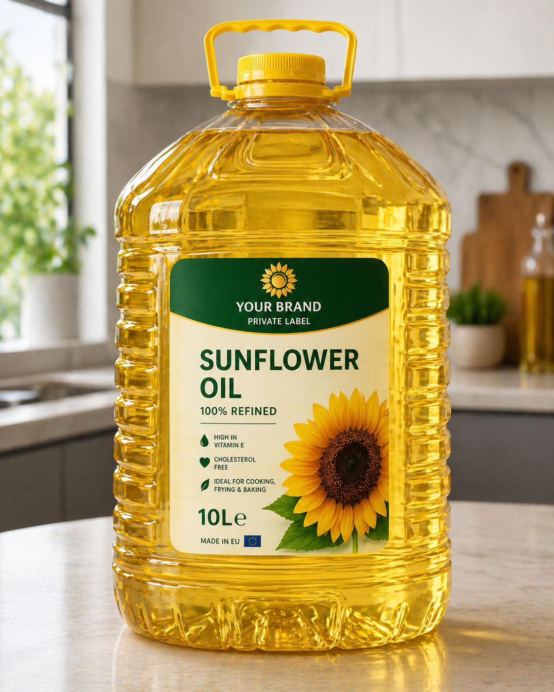 Ten litre sunflower oil container for commercial kitchens