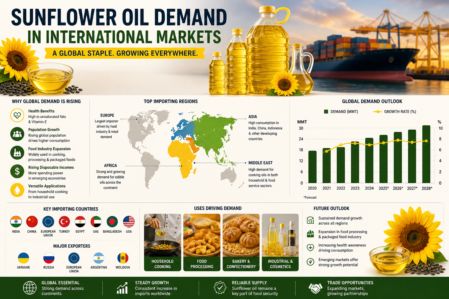 Sunflower Oil Demand in International Markets