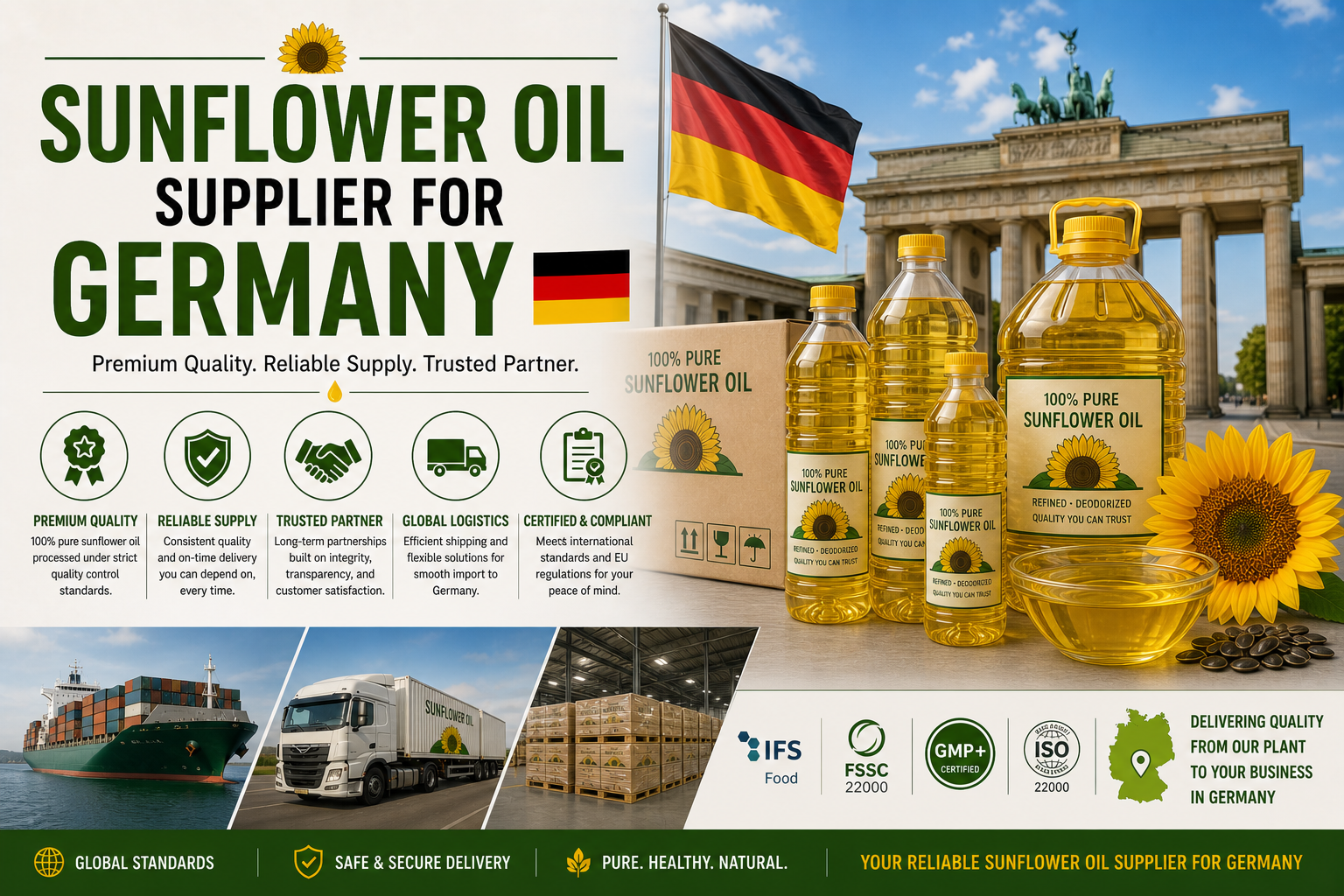 Sunflower Oil Supplier for Germany