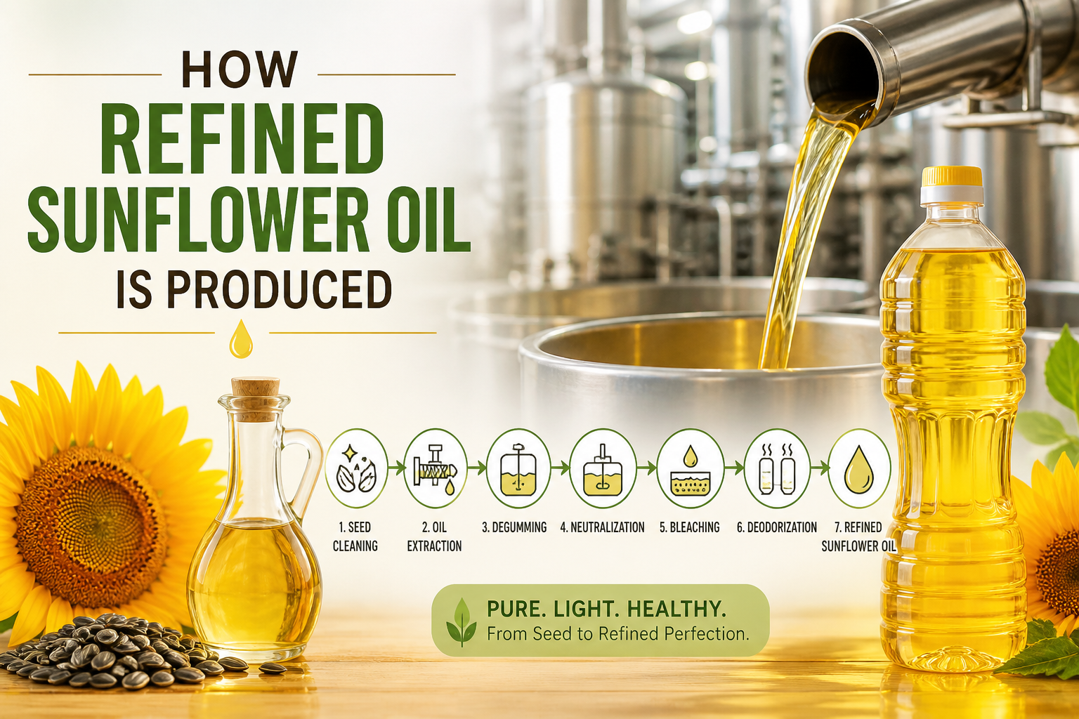 How Refined Sunflower Oil Is Produced