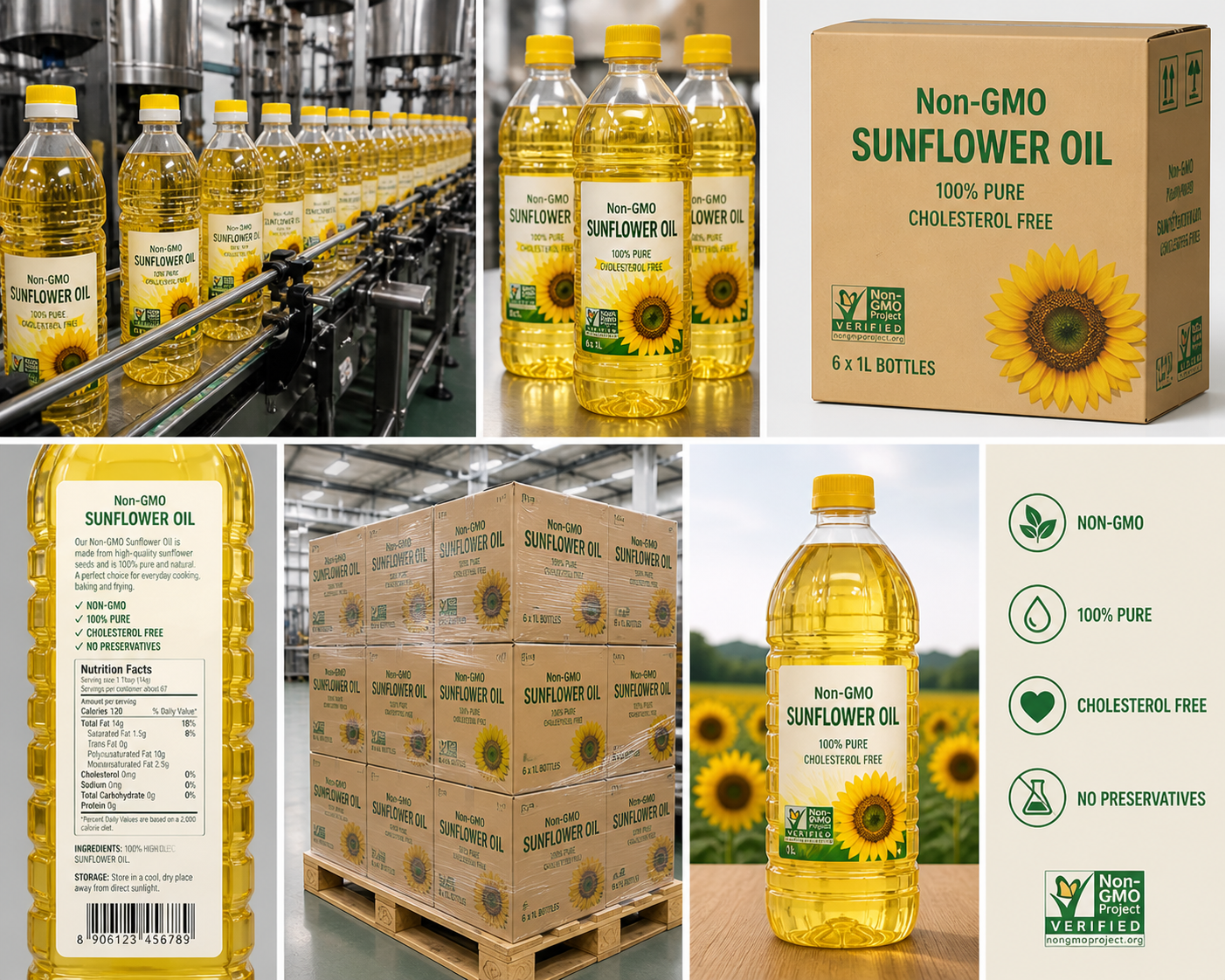 Drums and IBC packaging for documented non-GMO sunflower oil
