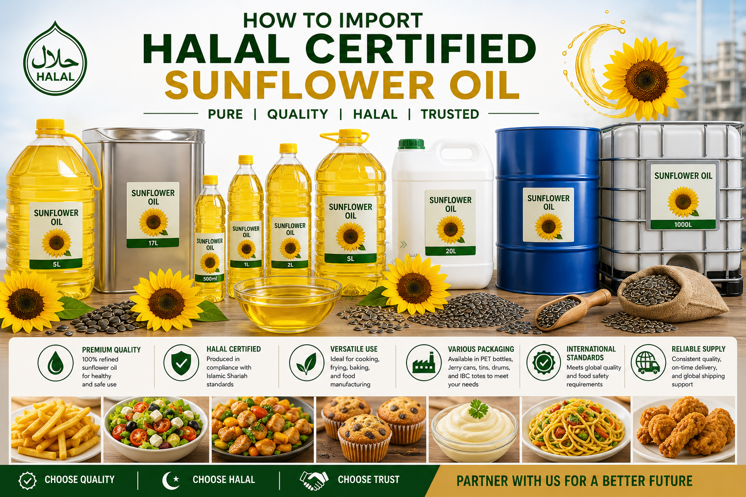 How to Import Halal Certified Sunflower Oil